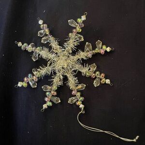 Silver and Clear Snowflake Ornament